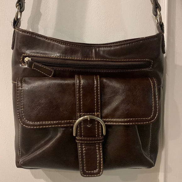 Vintage Minelli Italy Four Compartment Purse crossbody organizer bag, Brown - Picture 1 of 15